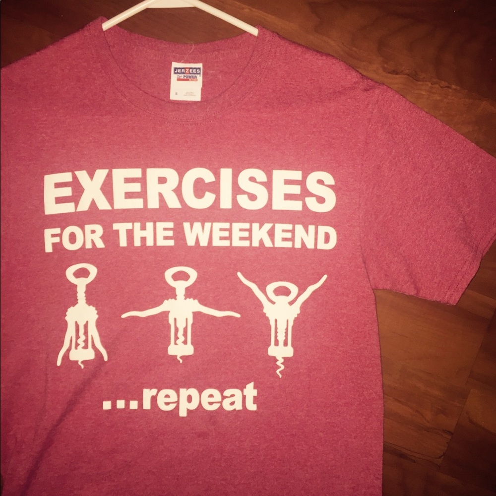 "Workout for the Weekend Wine" Graphic Tee